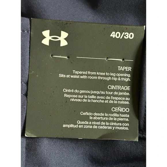 Under Armour Men's Performance Golf Pants Tapered 40 x 30 Navy - Picture 4 of 10